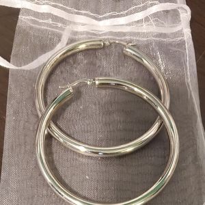 Silver hoop earrings